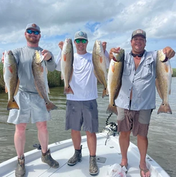 Redfish fishing buddies in South Louisiana